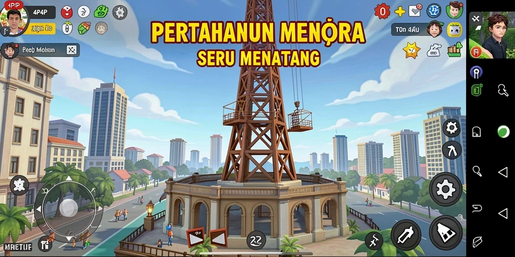 Tampilan gameplay menegangkan saat mempertahankan wilayah di 4P4P.
