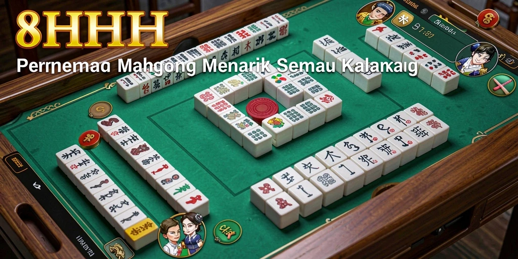 Screenshot gameplay 8HHH dengan desain Mahjong yang menawan.