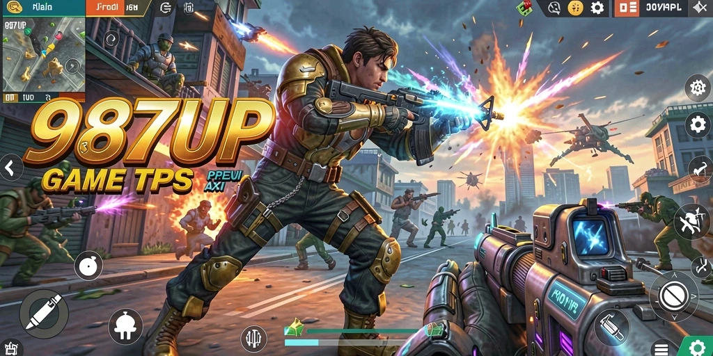 Gameplay seru 987UP dengan aksi TPS yang mendebarkan.