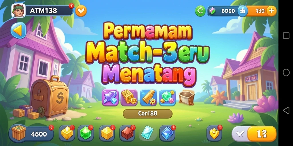 Screenshot gameplay <strong>ATM138</strong> menampilkan momen mencocokkan item dengan kombinasi yang menarik.
