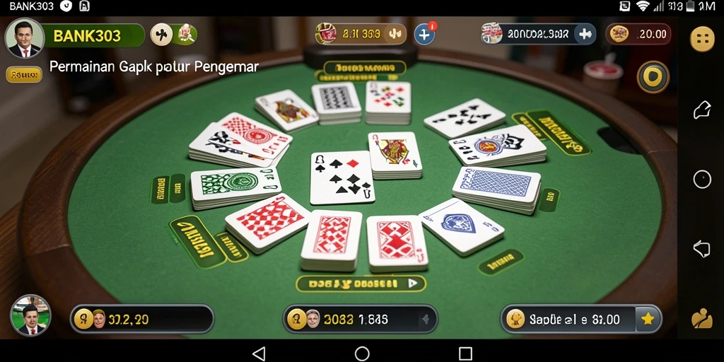 Tampilan gameplay Gaple yang seru dan interaktif di BANK303.