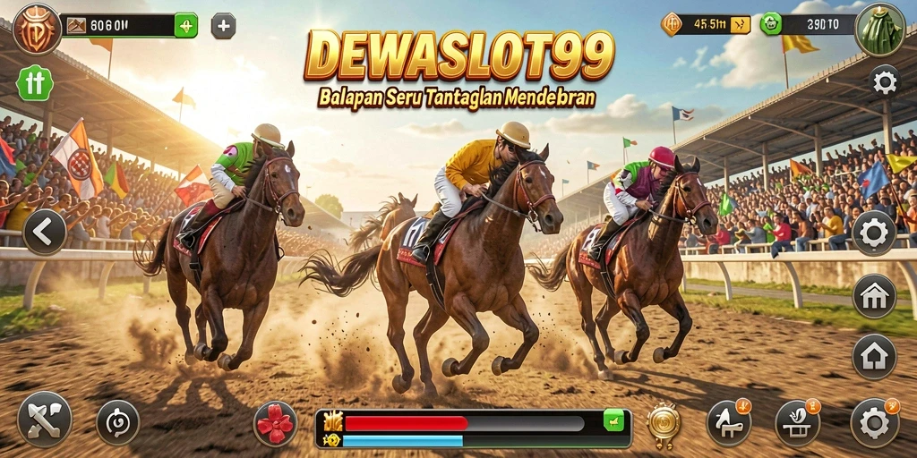 Tampilan gameplay balapan seru di DEWASLOT99 dengan berbagai kendaraan.