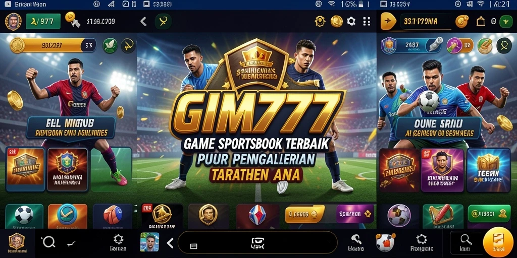 Tampilan utama GIM777 yang menampilkan opsi taruhan olahraga.