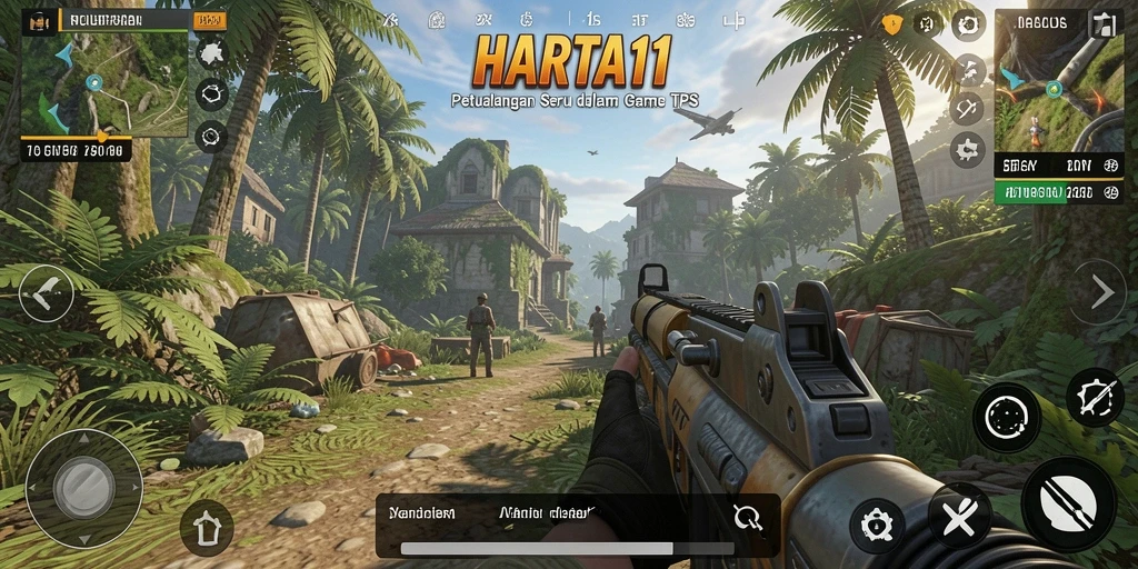 Tampilan gameplay menarik dan mendebarkan di HARTA11.