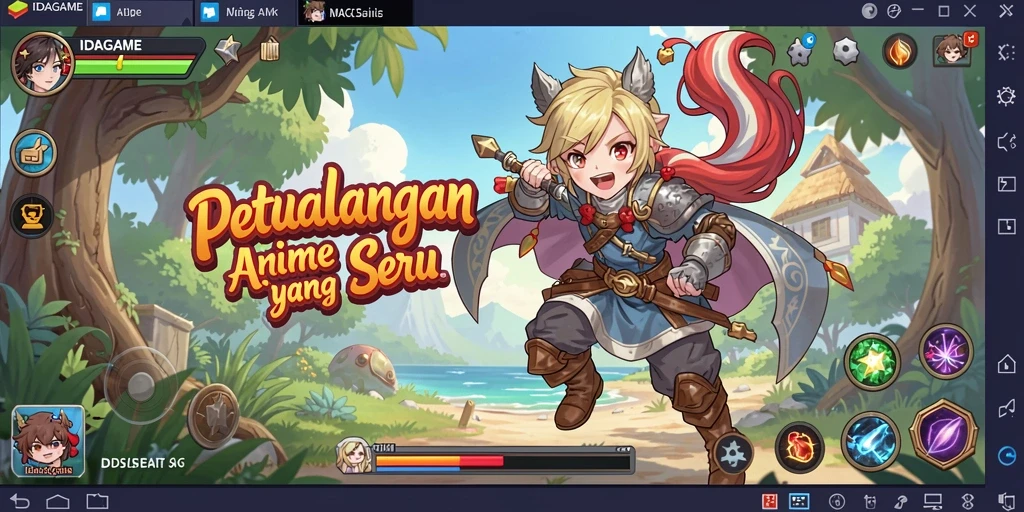 Tangkapan layar <strong>IDAGAME</strong> menampilkan karakter anime dalam aksi yang mendebarkan.