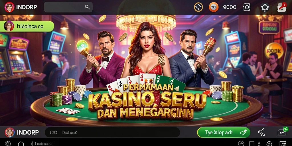 Gameplay menegangkan dalam aplikasi Kasino INDORP.