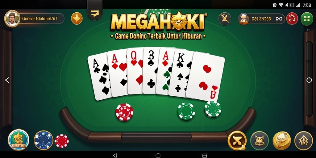 Tampilan gameplay MEGAHOKI yang seru dan interaktif.