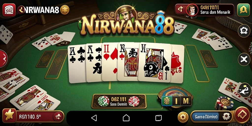 Screenshot gameplay Domino NIRWANA88 yang menarik dan interaktif.