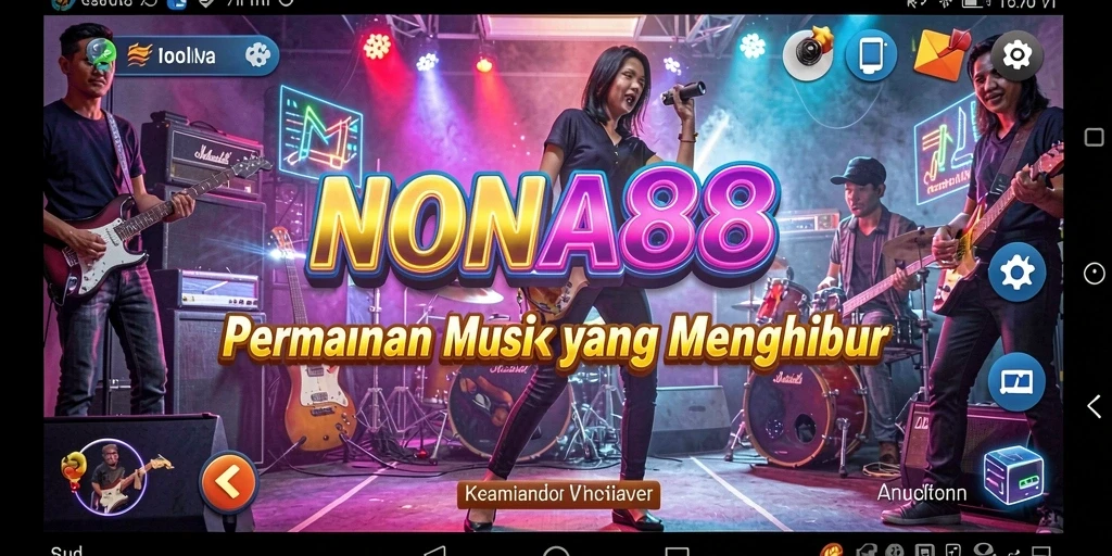 Screenshot gameplay NONA88 menunjukkan pengalaman bermain musik yang seru.