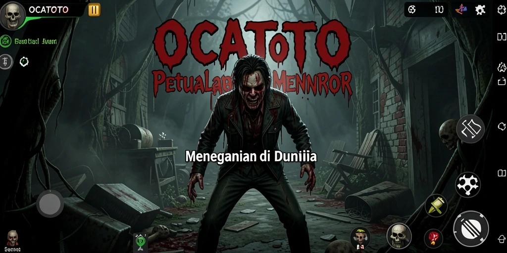 Tampilan menyeramkan dari gameplay OCATOTO yang menegangkan.