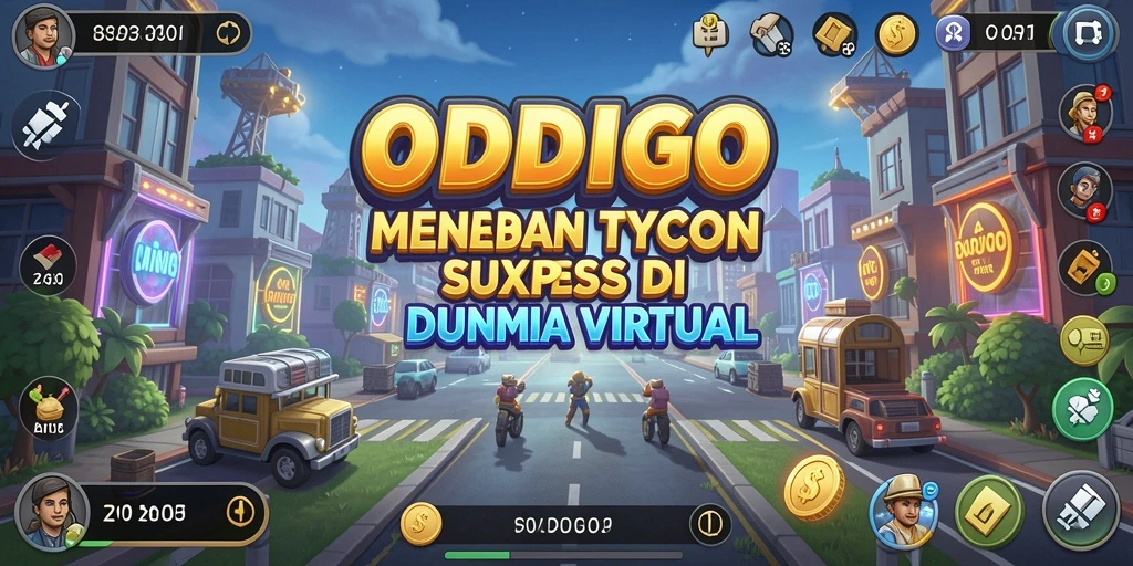 Tampilan gameplay ODDIGO yang menampilkan simulasi tycoon yang seru.