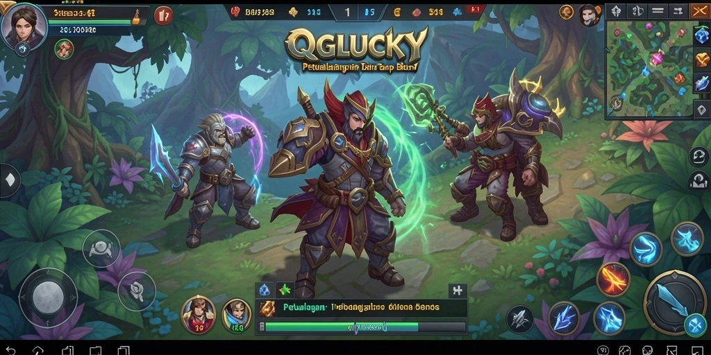 Tampilan menarik dari gameplay QGLUCKY dalam dunia MMORPG.