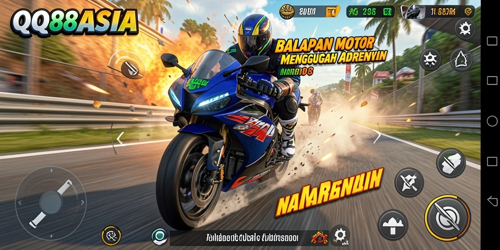 Gameplay seru dengan trek balap menantang di QQ88ASIA.