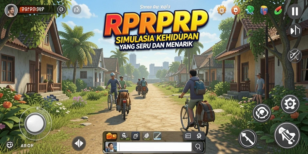 Tampilan gameplay menarik dari RPRPRP dengan karakter dan lingkungan yang hidup.