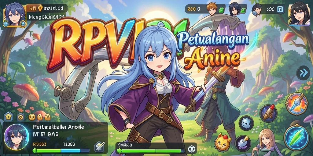 Screenshot menampilkan aksi seru dalam game Anime RPVIP1.