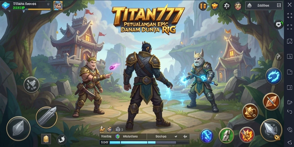 Tampilan gameplay menarik dari <strong>TITAN777</strong> yang menggambarkan pertarungan epik.